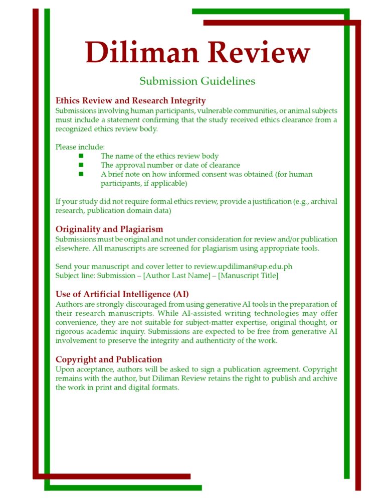 Diliman Review Submission Guidelines – UP College of Social Sciences ...